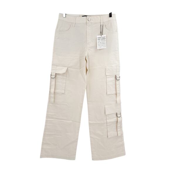SANCTUARY Pants Size 30 NEW Y2K Strappy Cargo Standard Rise Pant Eco Natural - Picture 7 of 12